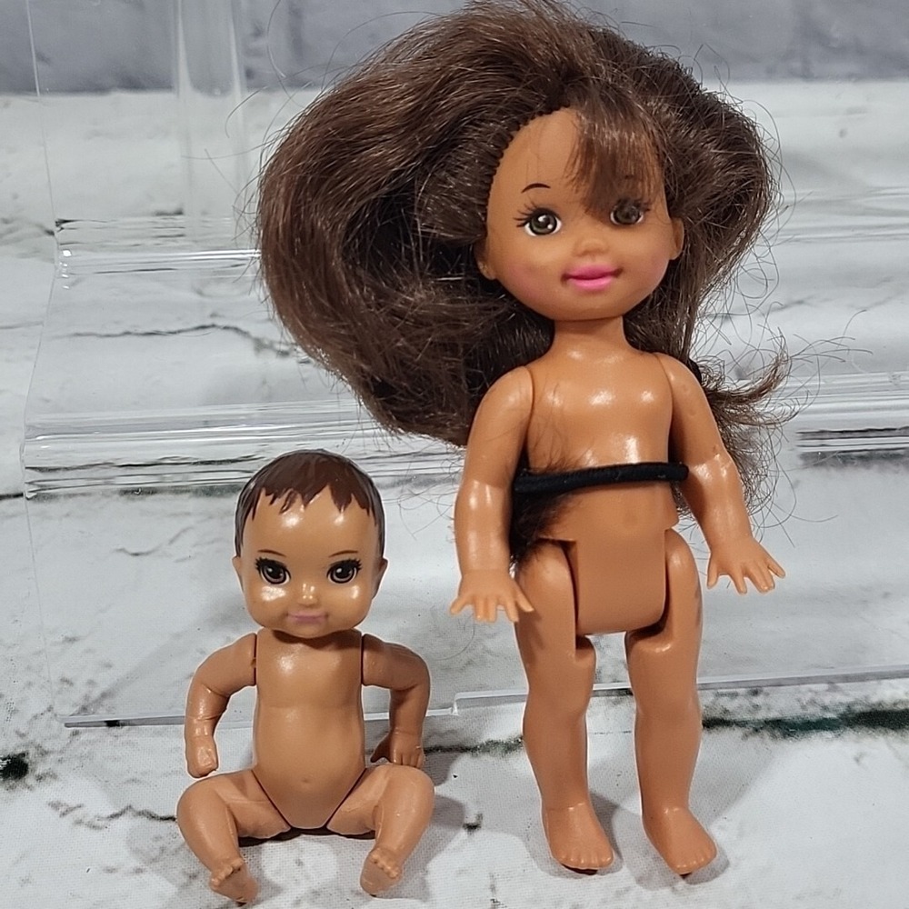 Barbie Little Sister Kelly Kristy Friend Dolls Brown Eyes‎ Brunettes Baby Child